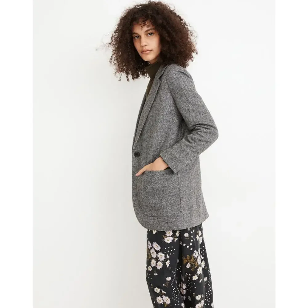 Madewell Larsen Blazer Herringbone - Picture 2 of 11